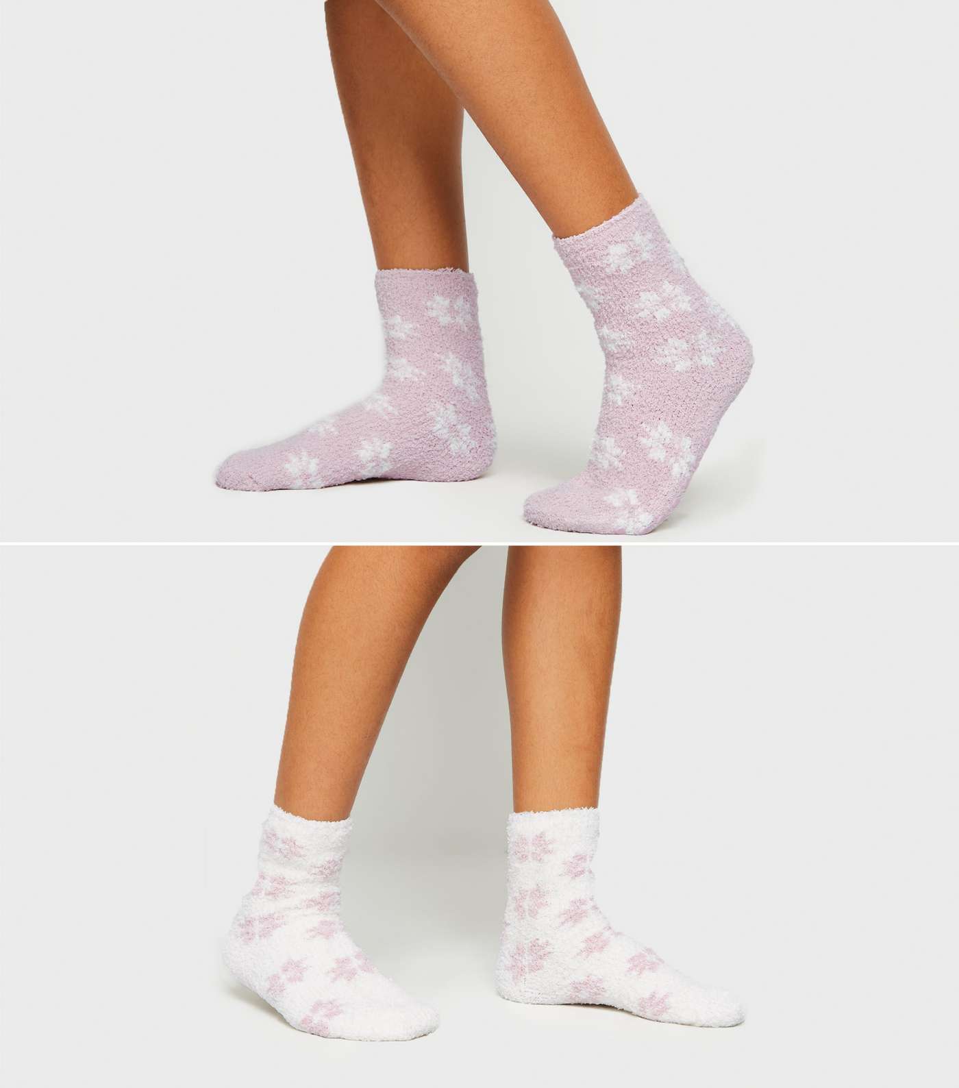 Girls 2 Pack Pink Bouclé Socks Image 2