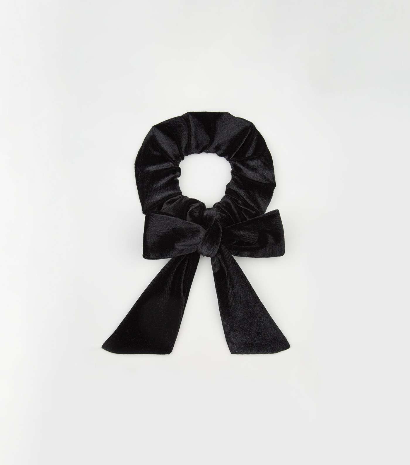 Black Velvet Bow Scrunchie
