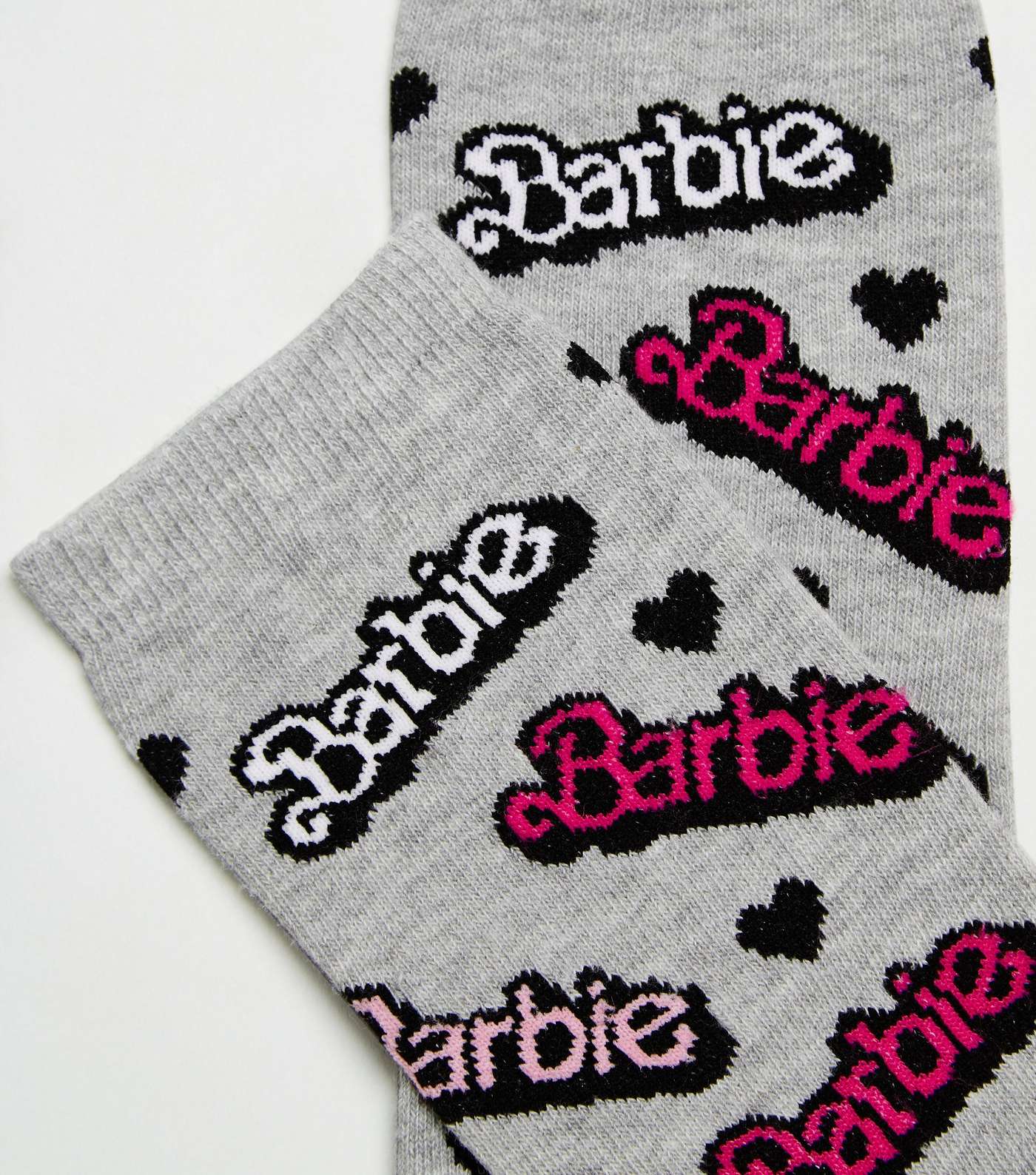 Grey Barbie Logo Socks Image 3