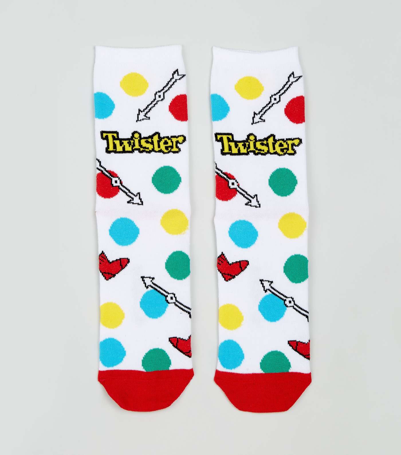 White Twister Game Arrow and Spot Socks