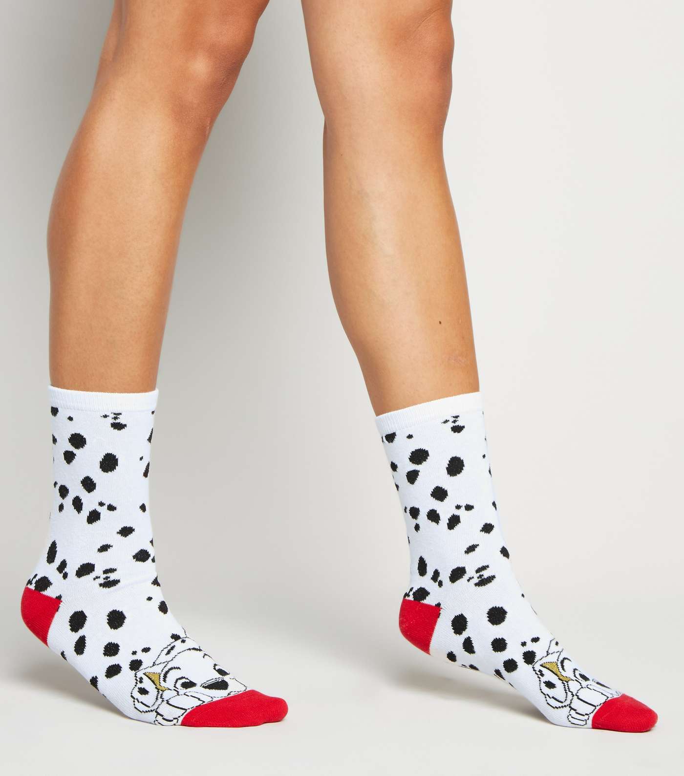 White Disney Dalmatian Spot Socks Image 2