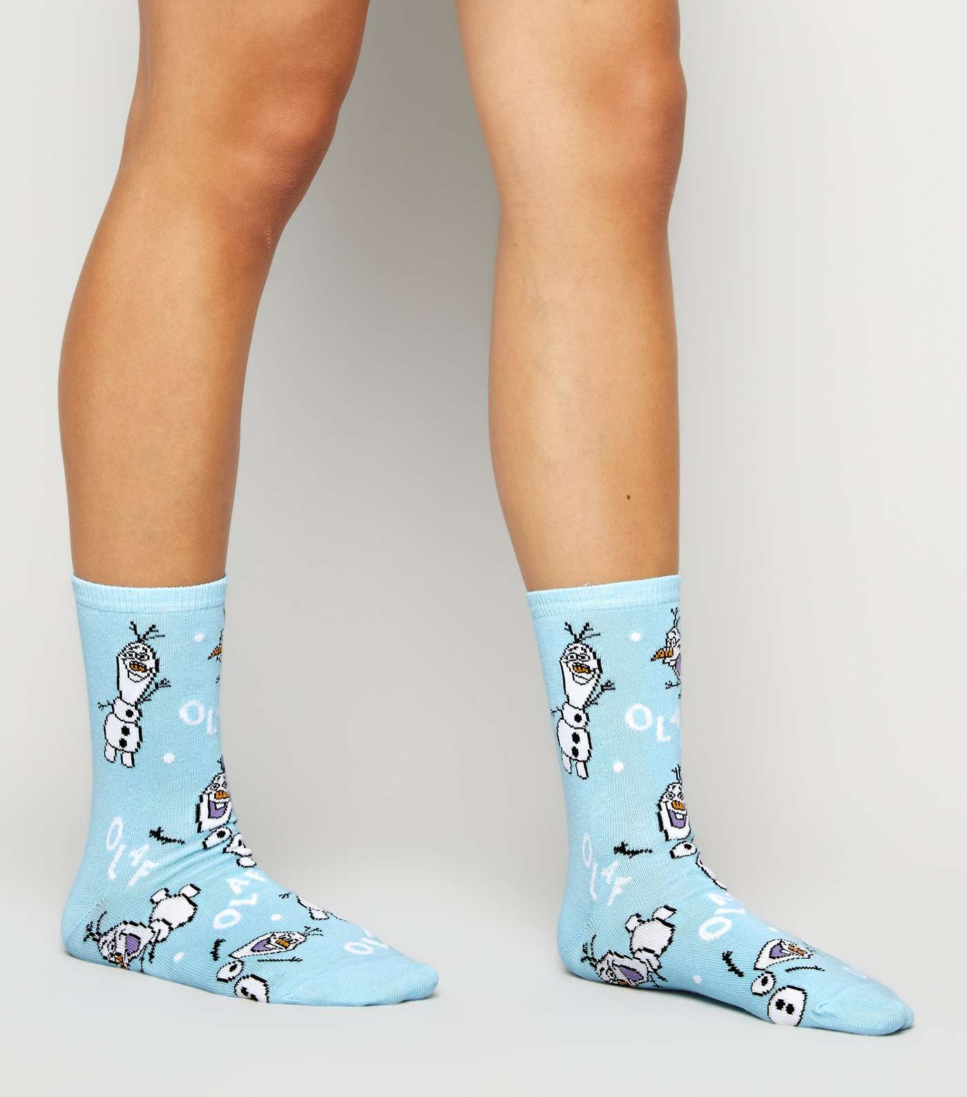Pale Blue Disney Frozen Olaf Socks Image 2