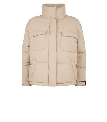 stone cropped puffer jacket