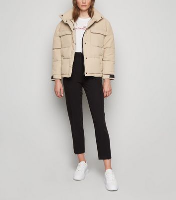 stone cropped puffer jacket