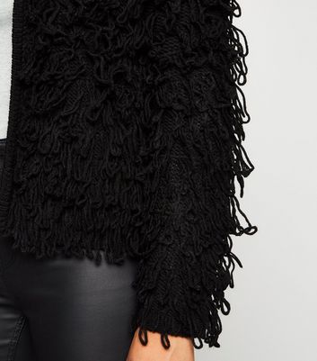 Black Loop Knit Cardigan | New Look