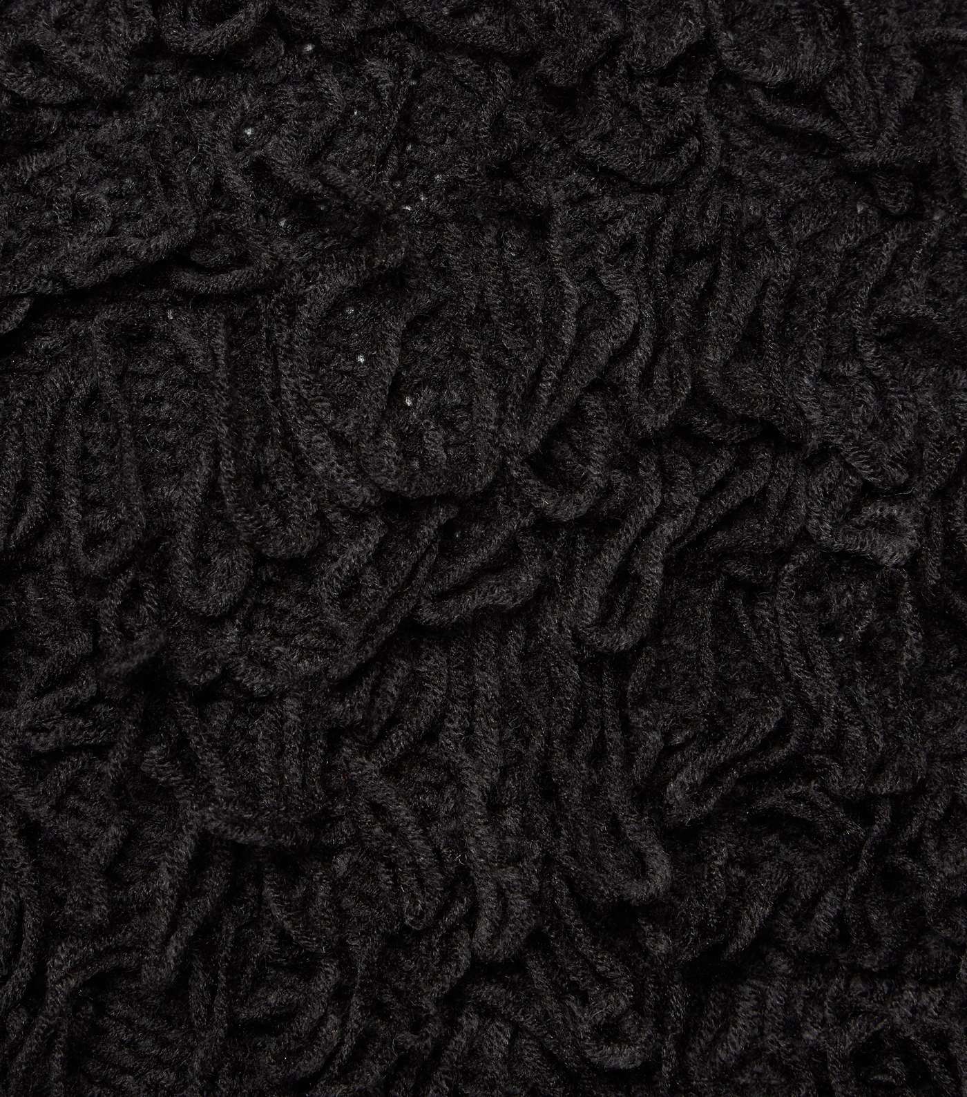 Black Loop Knit Cardigan  Image 6