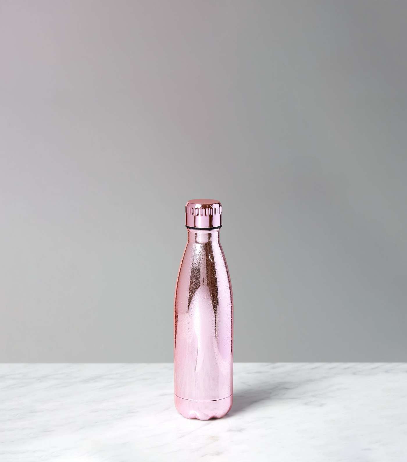 Pink Textured Metal 500ml Drinking Bottle Image 2