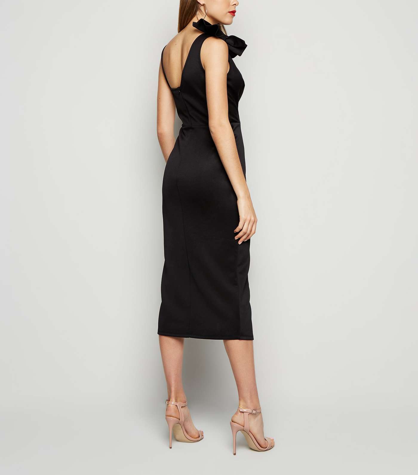 Black Bow Shoulder Dress Image 2