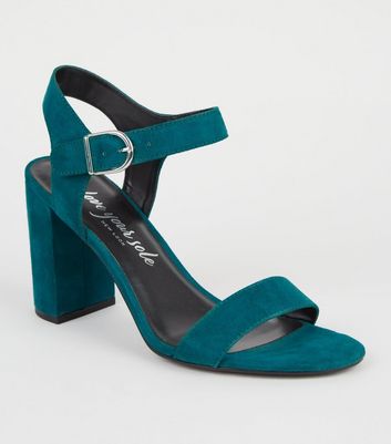 teal sandal heels