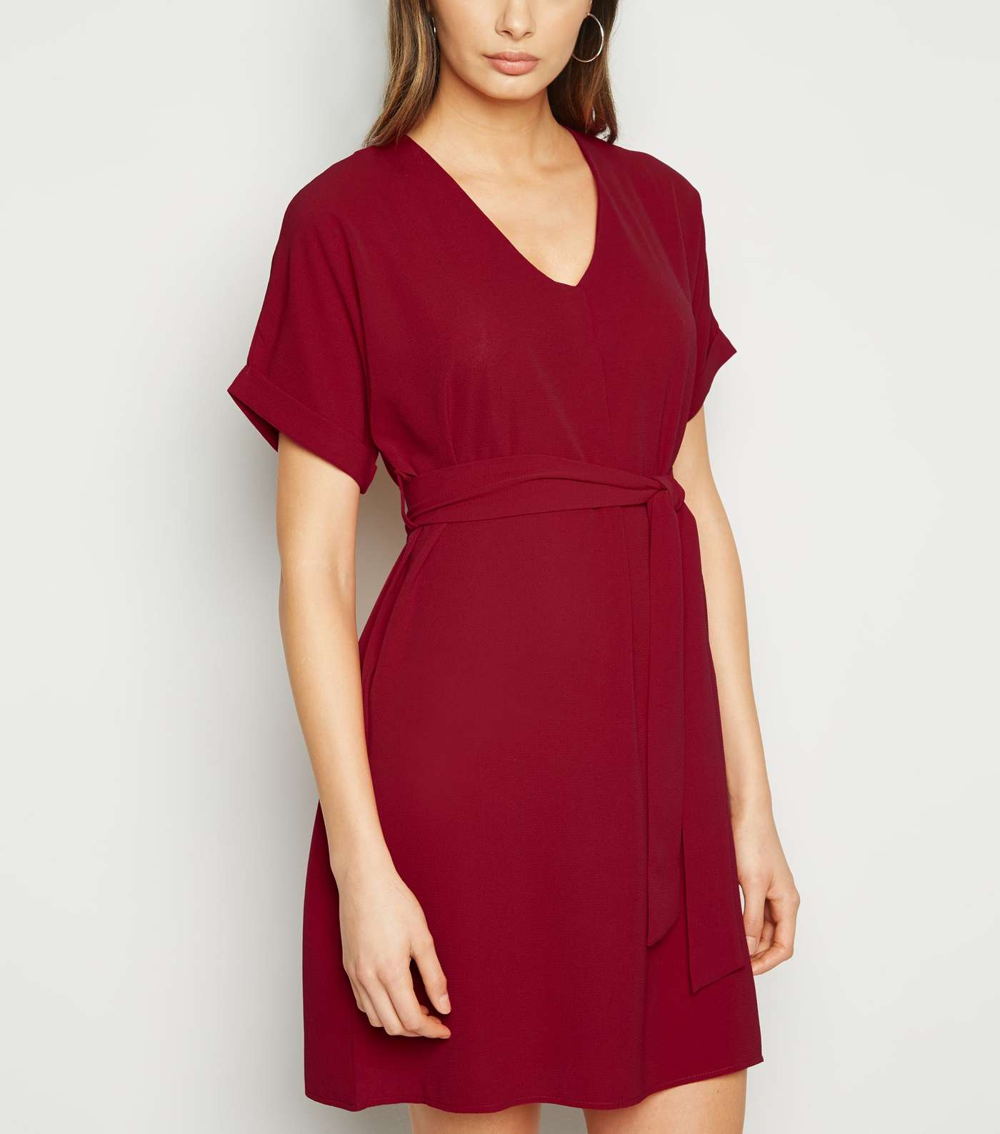 Tall Red Belted Tunic Dress