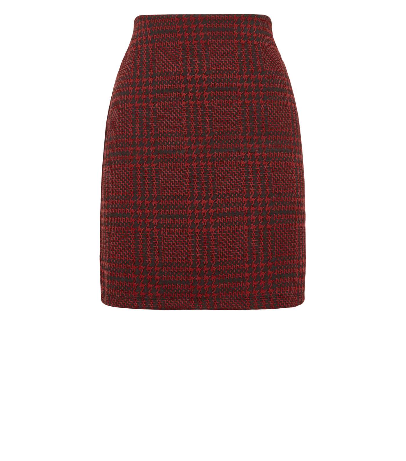 Red Check Mini Tube Skirt Image 4