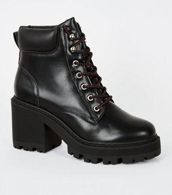 chunky cleated hiker boots