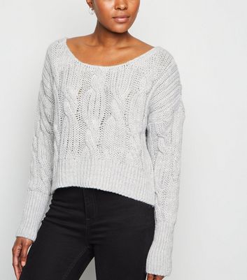 cable knit grey jumper