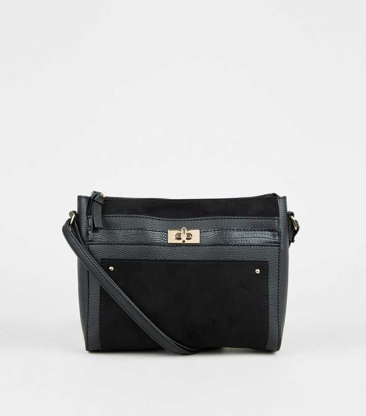 Black Zip Cross Body Bag