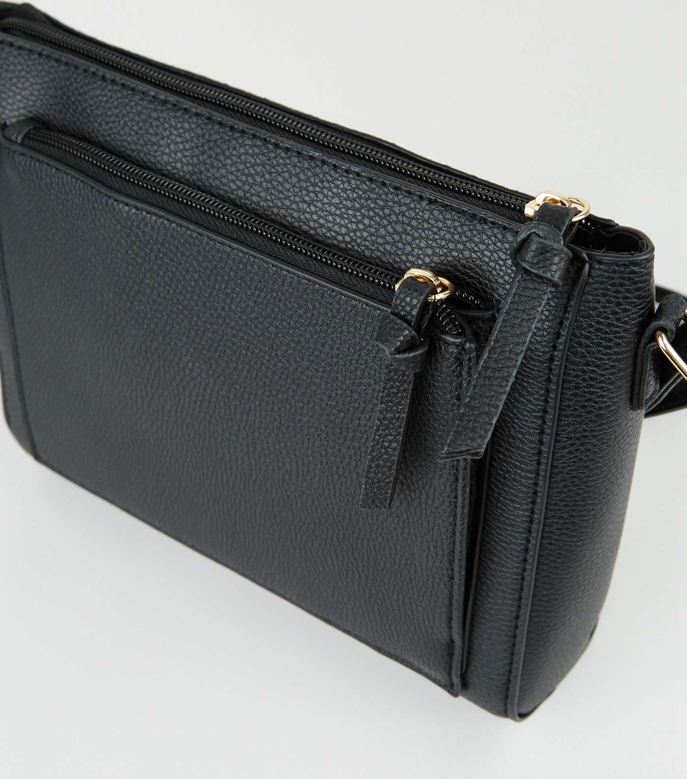 Black Zip Cross Body Bag Image 3