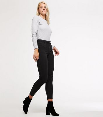 black coated high waist super skinny hallie jeans