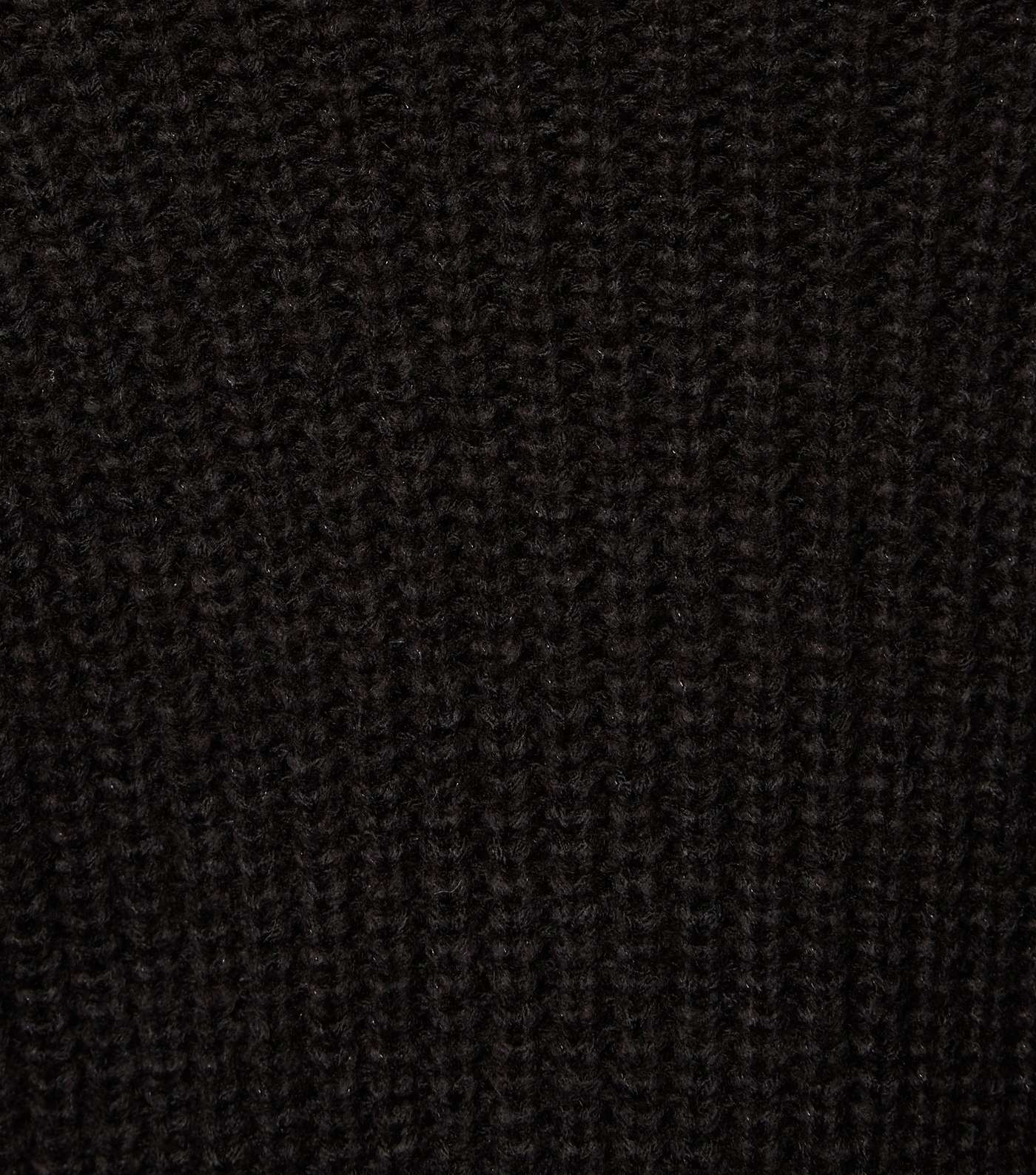 Black Bardot Ribbed Knit Jumper Image 6