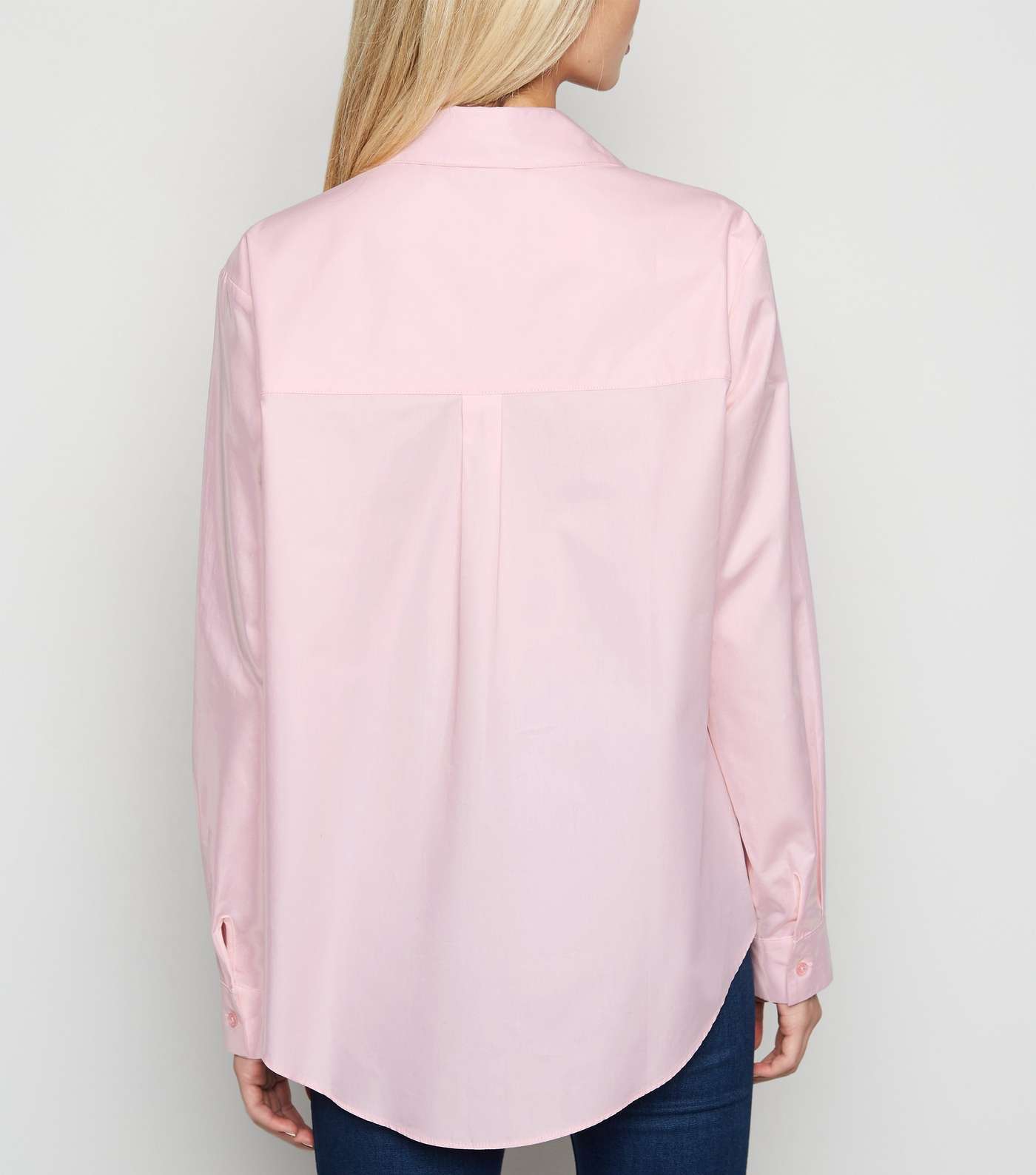 Pink Poplin Collared Overhead Shirt Image 3