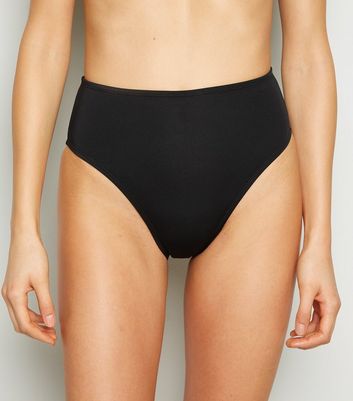 high waisted and high leg bikini bottoms