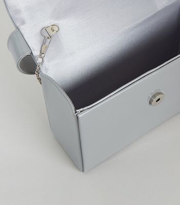 Grey Patent Top Handle Box Clutch Bag New Look shop for Grey Patent Top Handle Box Clutch Bag New Look at Shopo