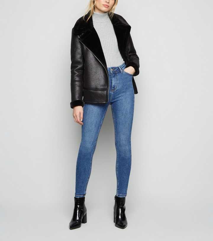 Blue High Waist Hallie Super Skinny Jeans