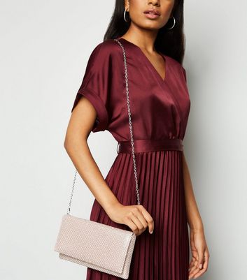 Pale Pink Diamanté Foldover Clutch New Look Vegan shop for Pale Pink Diamanté Foldover Clutch New Look Vegan at Shopo