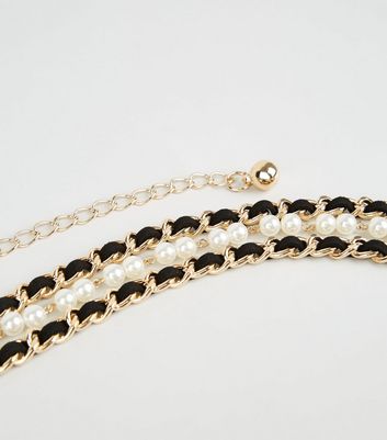 layered gold chain belt