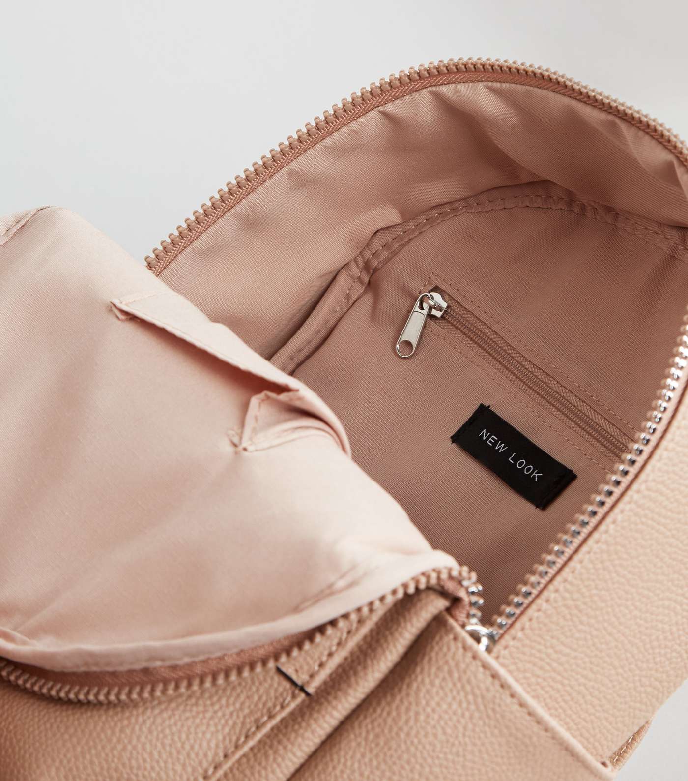 Pale Pink Leather-Look Mini Backpack Image 4
