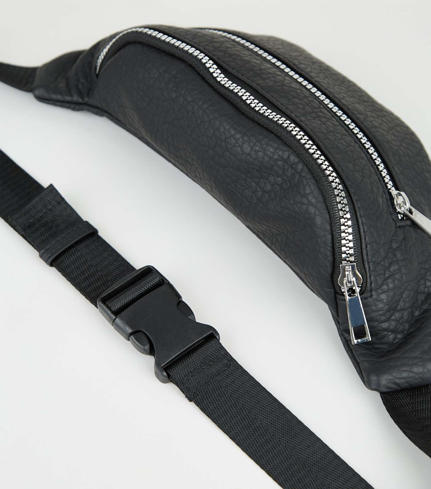 Black Double Zip Bum Bag Image 4