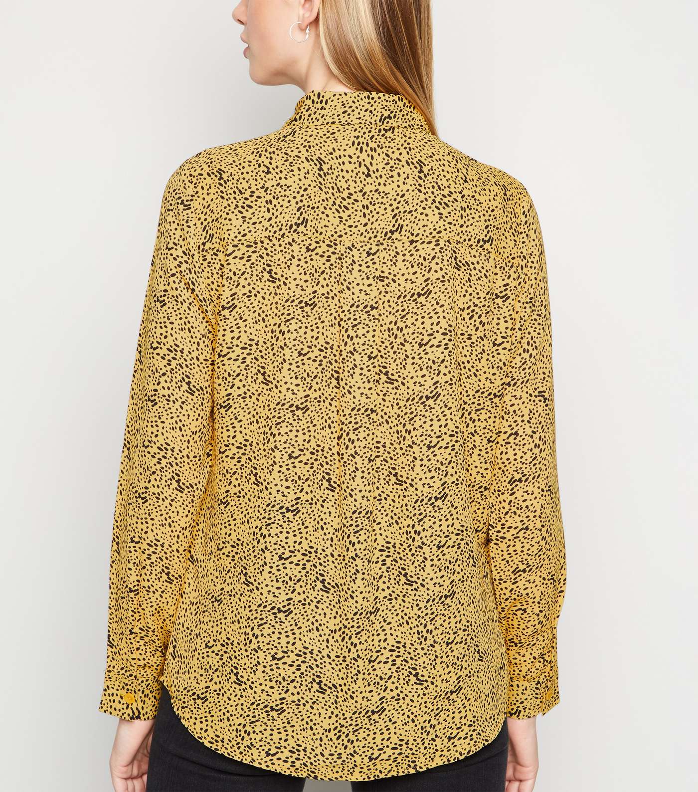Mustard Leopard Print Long Sleeve Shirt  Image 3