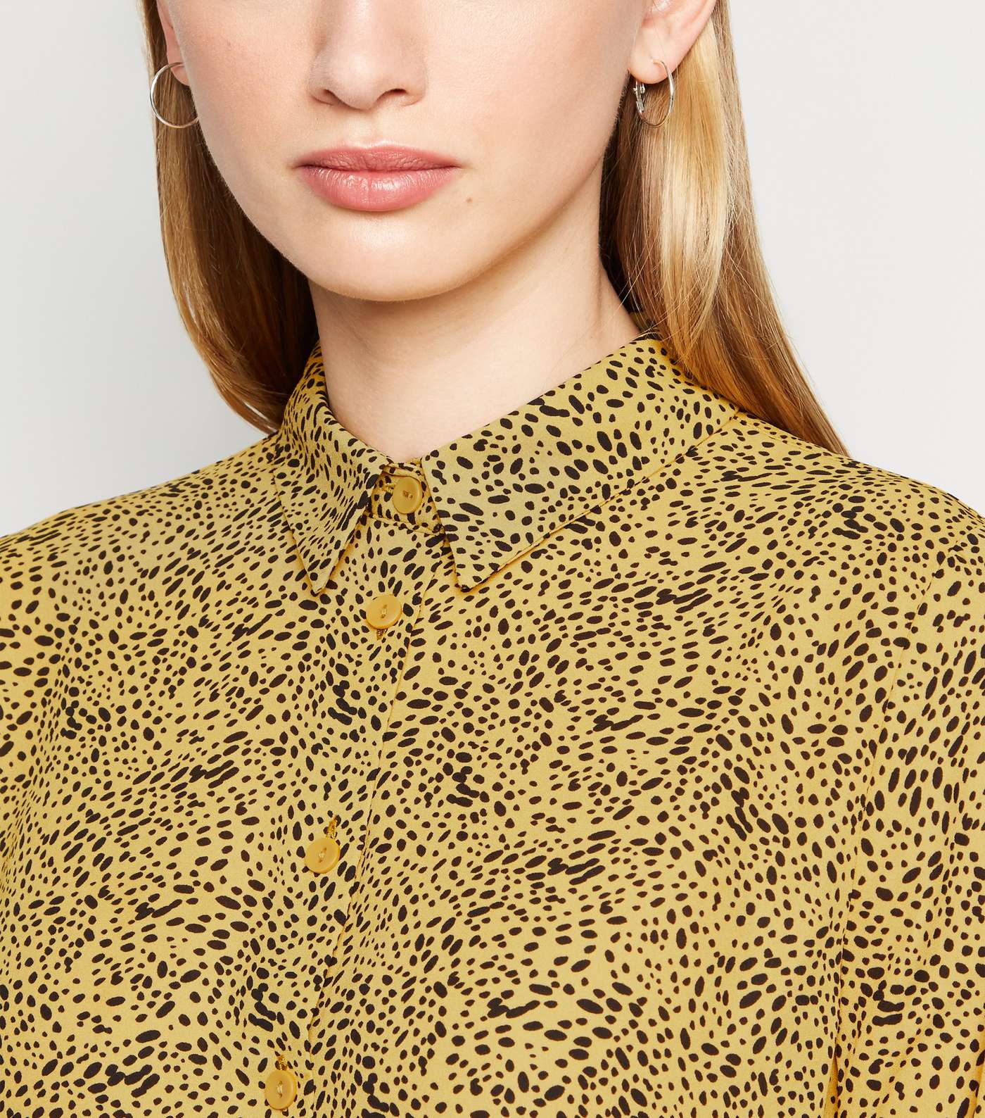 Mustard Leopard Print Long Sleeve Shirt  Image 5