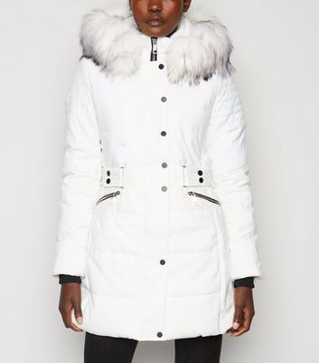 White Hooded Coat 2024