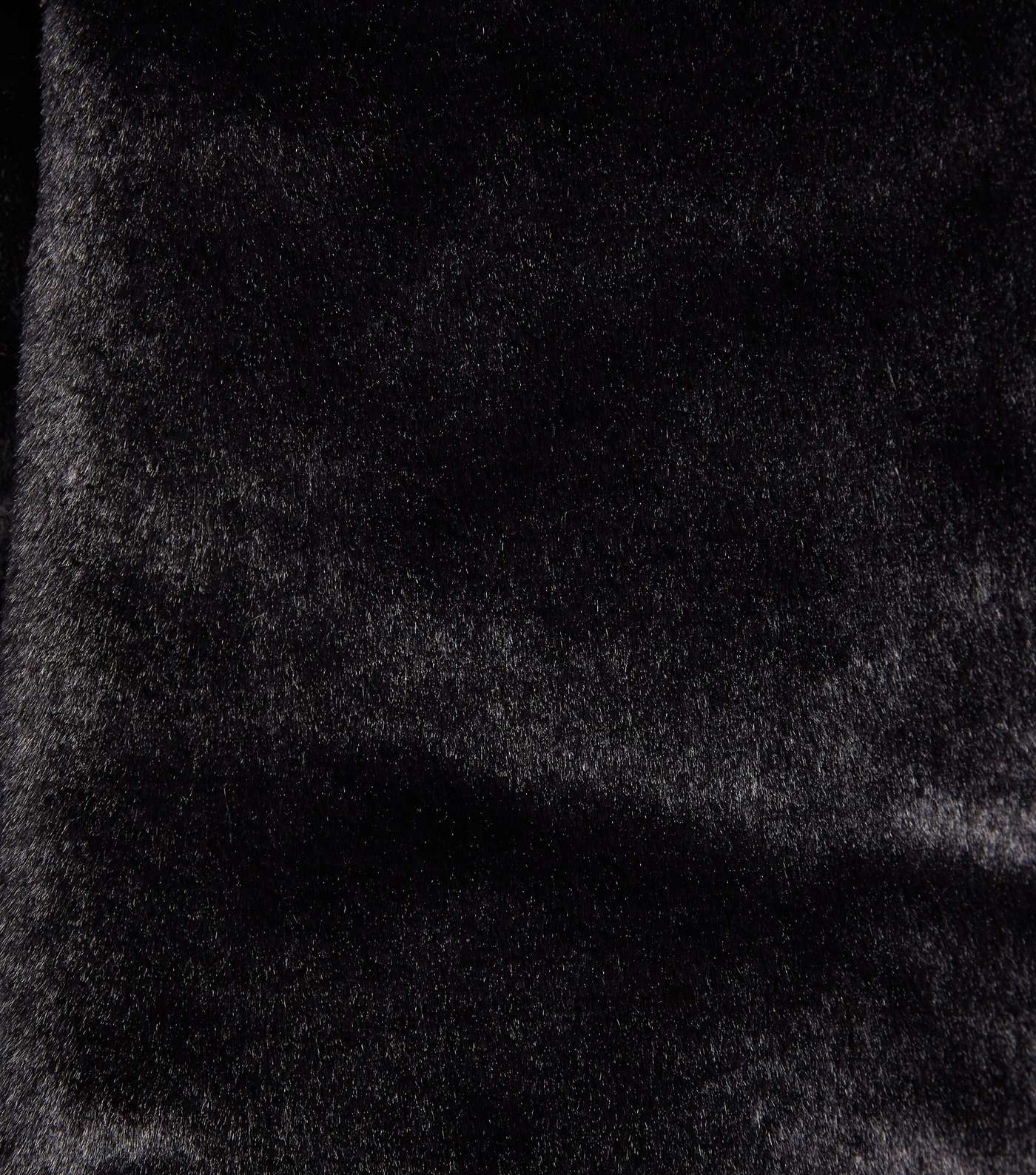 QED Black Suedette Reversible Faux Fur Coat Image 6