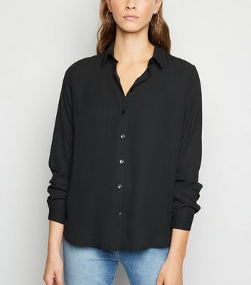 black collared shirt women's