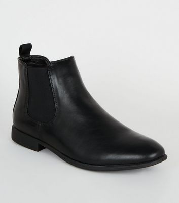Image of Black Chelsea Boots New Look Vegan
