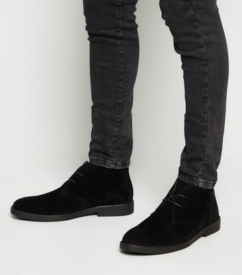 black lace up desert boots