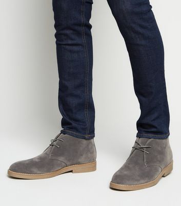 grey suede desert boots