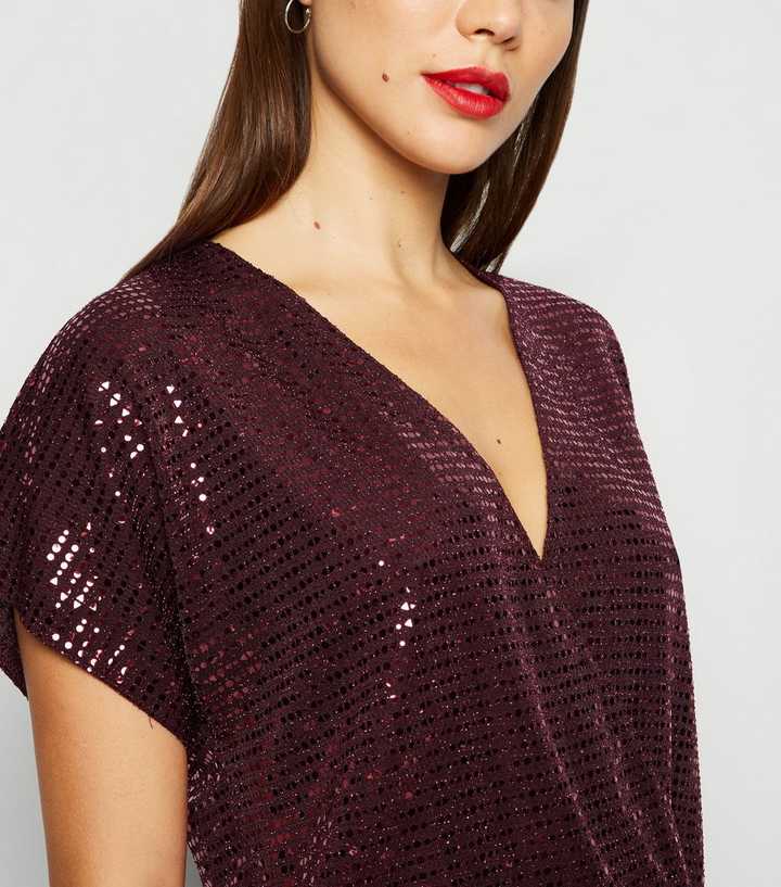 Pull paillettes Cache-coeur