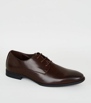 Dark Brown Leather-Look Side Seam 