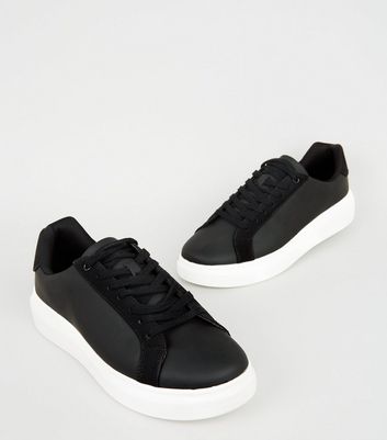 Image of Black Chunky Sole Trainers New Look