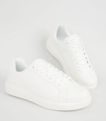 Image of White Chunky Sole Trainers New Look