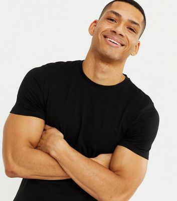Black Muscle Fit Cotton T-Shirt | New Look