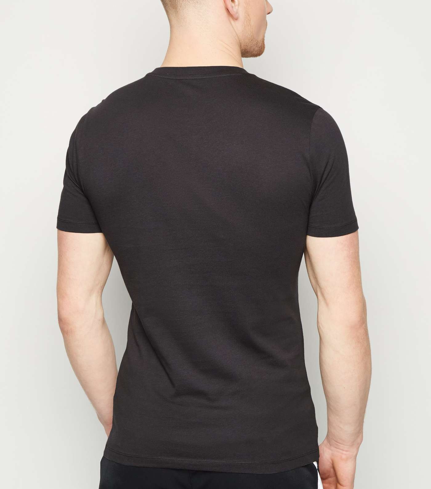 Dark Grey Muscle Fit Cotton T-Shirt Image 3