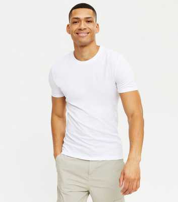 Weißes T-Shirt aus Bio-Baumwolle mit figurbetonter Passform