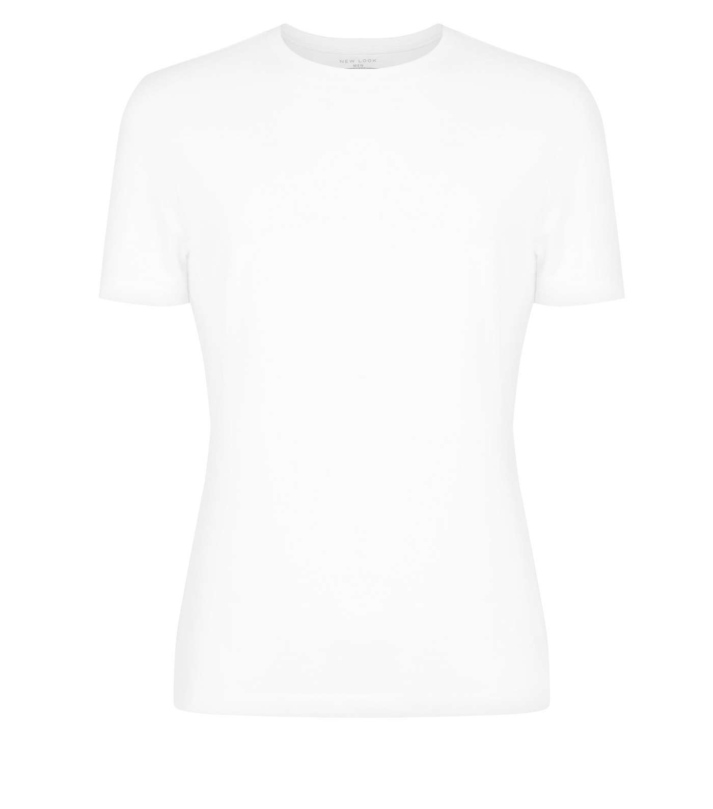 White Muscle Fit Organic Cotton T-Shirt Image 5