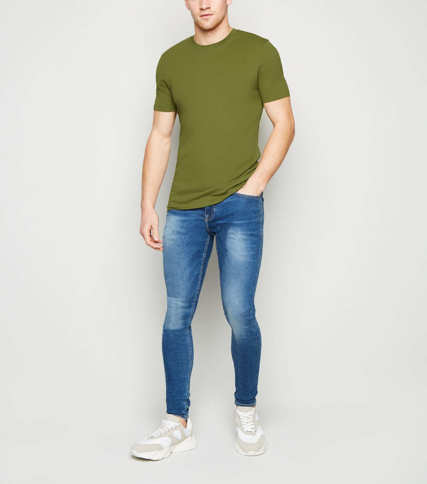Green Muscle Fit Cotton T-Shirt Image 2