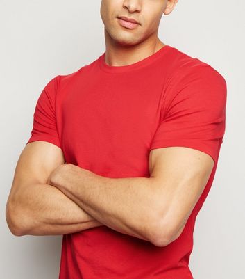 Red muscle fit t shirt Outlet