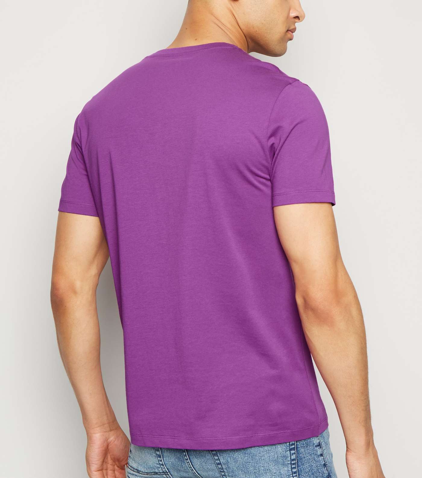Purple Crew Neck T-Shirt Image 3
