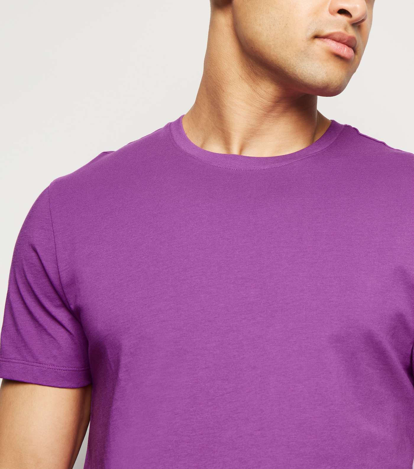 Purple Crew Neck T-Shirt Image 5
