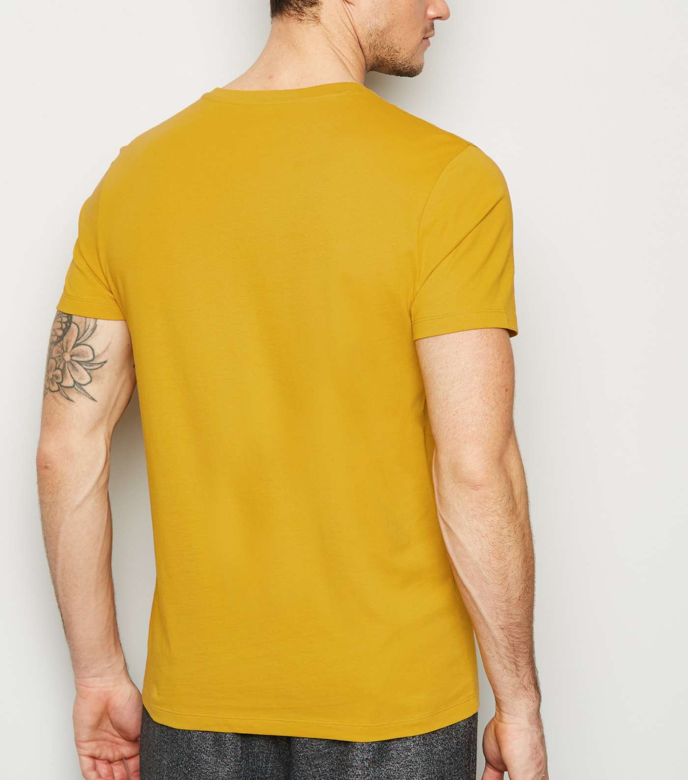 Mustard Crew Neck T-Shirt Image 3